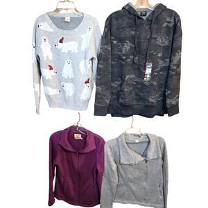 Women's Small 4 6 S Coats Jackets Fleece Hoody Winter Wholesale Bulk Lot of 4